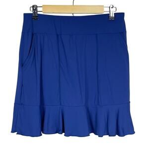 Bloquv‎ Athletic Skirt Skort Blue Size M Flounce Hem Pockets